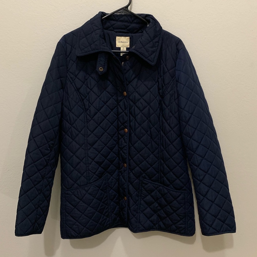 G.H Bass quilted navy jacket